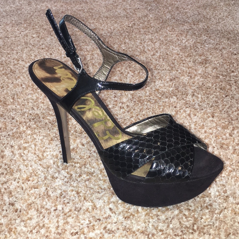 Sam Edelman platform black shoes